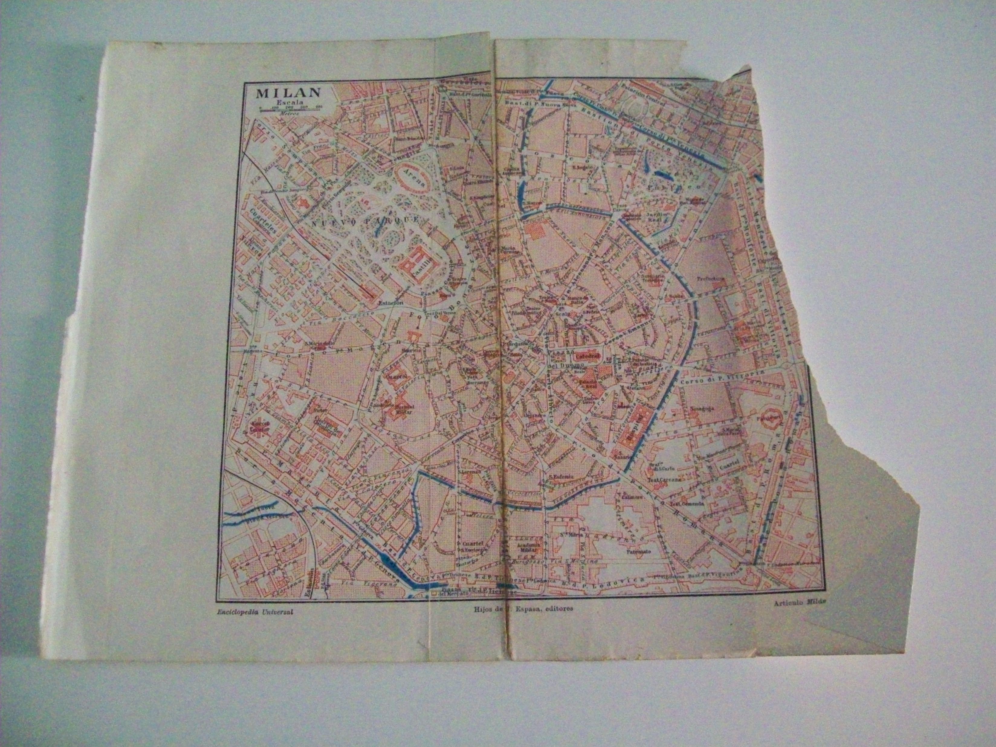 LAMINA ESPASA 5160: Plano de Milan