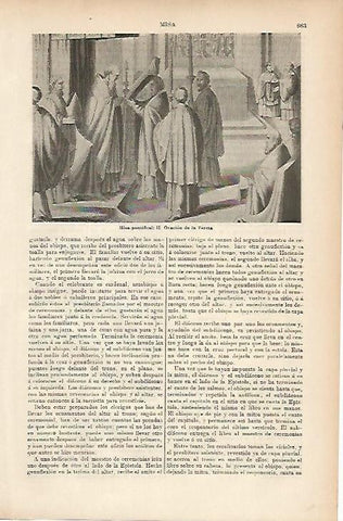 LAMINA ESPASA 5246: Oracion de la Tercia de la Misa Pontificial