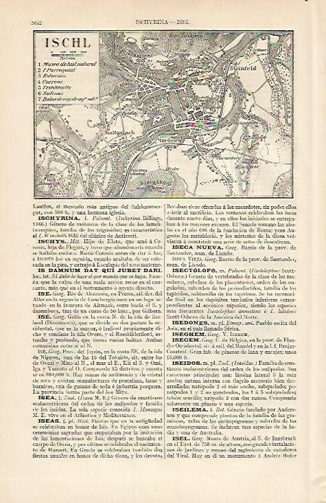 LAMINA ESPASA 7247: Plano de Ischl Austria