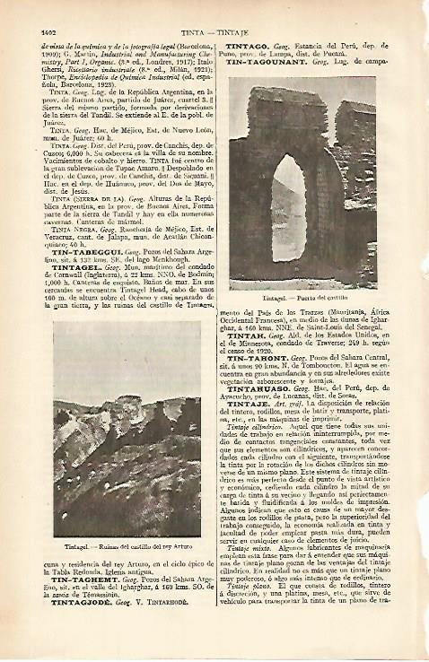 LAMINA ESPASA 8479: Castillo de Tintagel Inglaterra