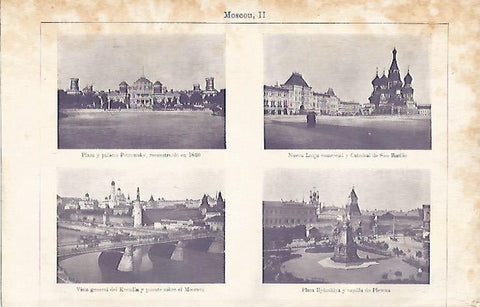 LAMINA ESPASA 8812: Vistas generales de Moscu