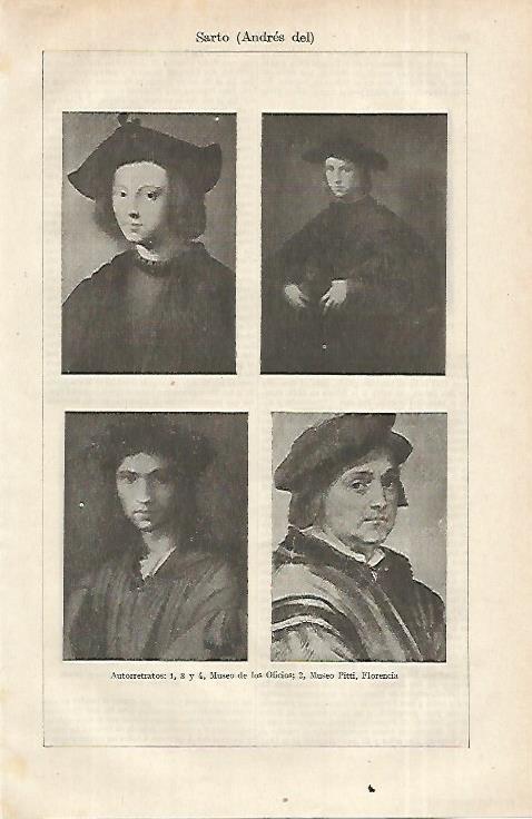 LAMINA ESPASA 12387: Autorretratos de Andres del Sarto
