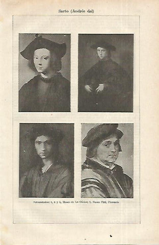 LAMINA ESPASA 12387: Autorretratos de Andres del Sarto