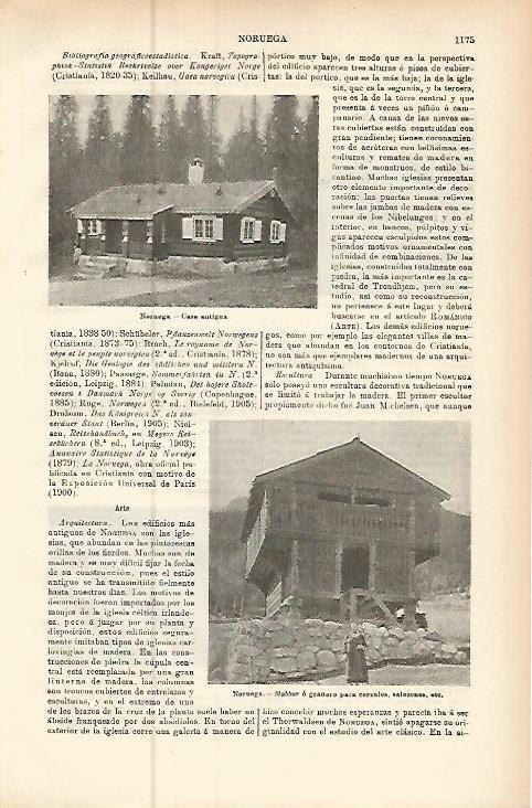 LAMINA ESPASA 9574: Casas tipicas de Noruega