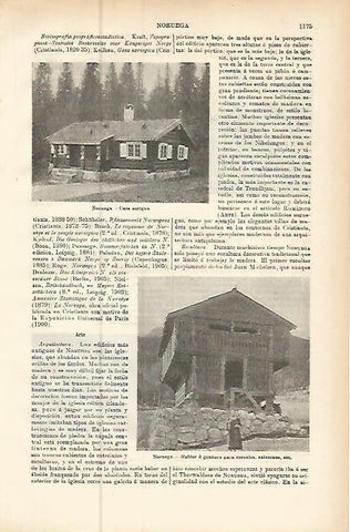 LAMINA ESPASA 9574: Casas tipicas de Noruega