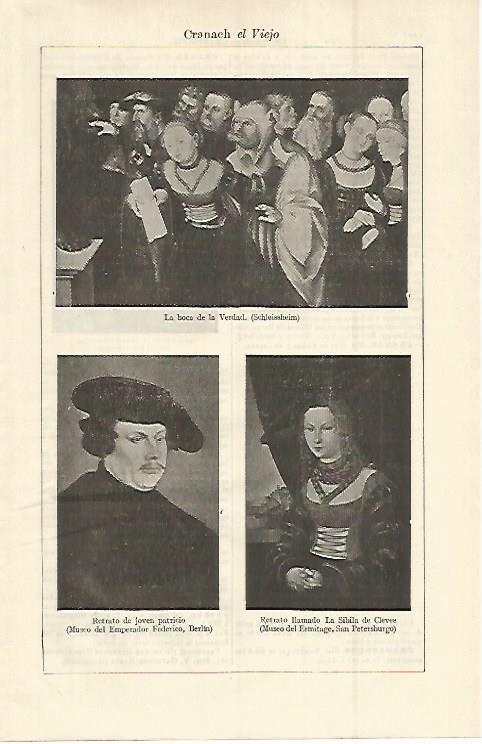 LAMINA ESPASA 15153: Obras de Cranach el Viejo