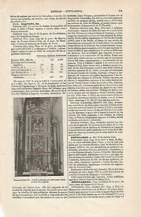 LAMINA ESPASA 16259: Cortina para cubrir el altar en Espinar Segovia