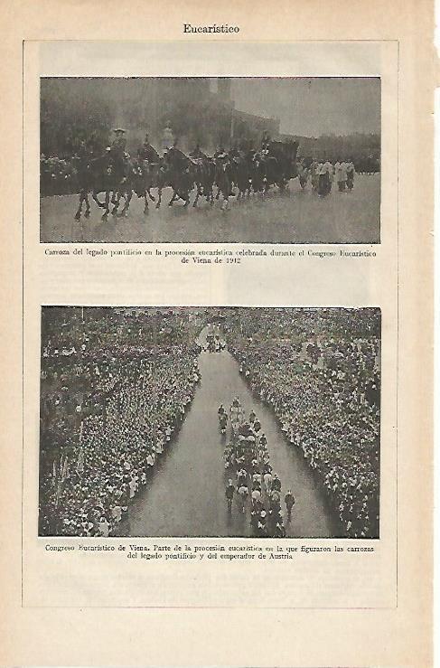 LAMINA ESPASA 16422: Congreso Eucaristico de Viena de 1912