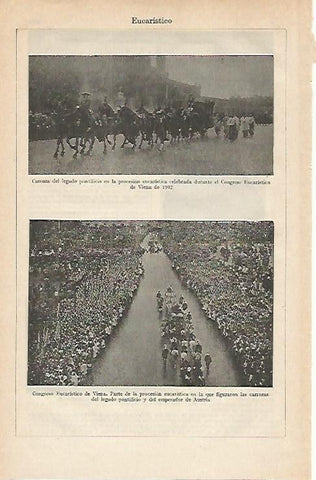 LAMINA ESPASA 16422: Congreso Eucaristico de Viena de 1912