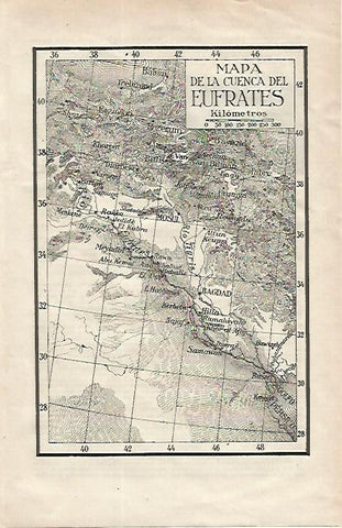 LAMINA ESPASA 16775: Mapa de la cuenca del Eufrates