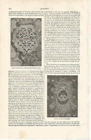 LAMINA ESPASA 9977: Aldabon de la Catedral de Tarragona y de la Puerta del Perdon de Cordoba