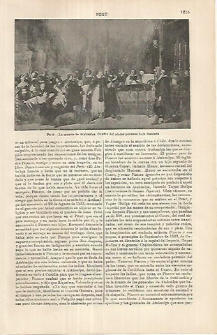 LAMINA ESPASA 18084: La muerte de Atahualpa por Montero
