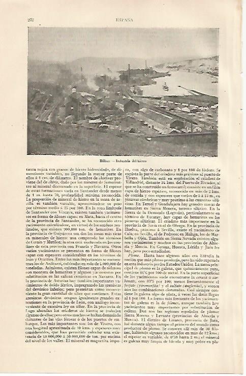 LAMINA ESPASA 10104: Industria del hierro en Bilbao
