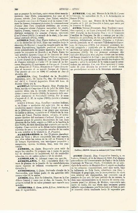 LAMINA ESPASA 19094: Galileo y Milton por Cesar Aurelj