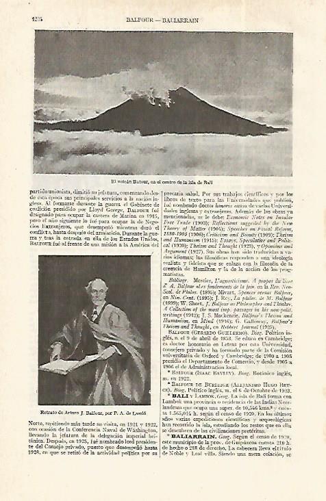 LAMINA ESPASA 19137: Volcan Batour en Bali