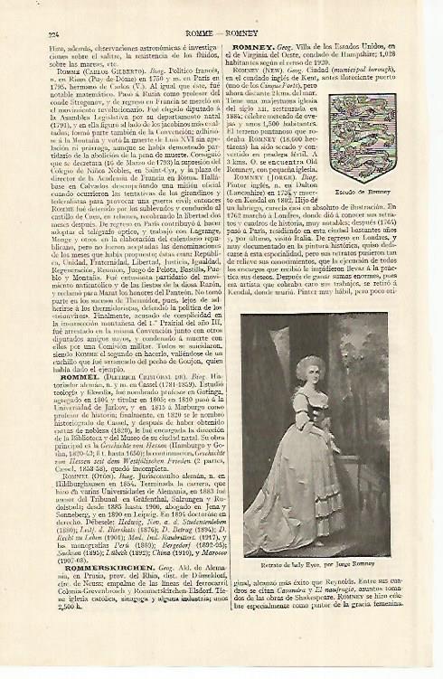 LAMINA ESPASA 19220: Escudo de Romney