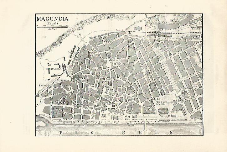LAMINA ESPASA Alemania 18520: Plano de Maguncia Alemania