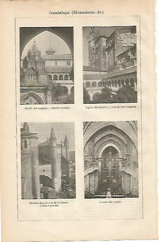 LAMINA ESPASA 2224: Monasterio de Guadalupe Caceres