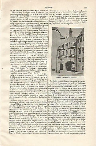 LAMINA ESPASA 20670: Castillo Frontenac en Quebec