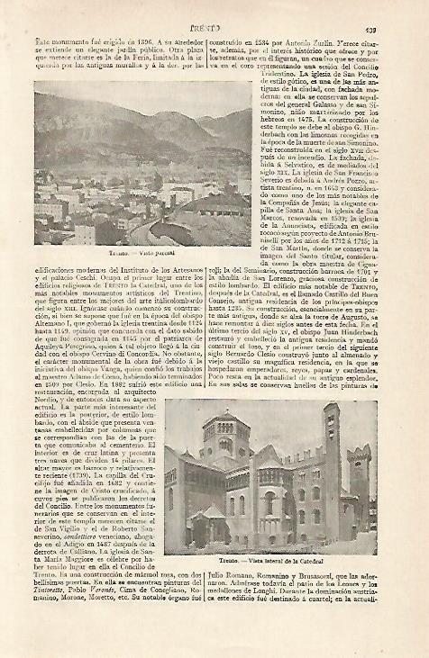 LAMINA ESPASA 20369: Vista parcial de Trento