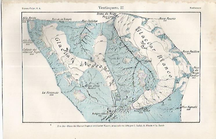 LAMINA ESPASA 17524: Plano del Glaciar Negro