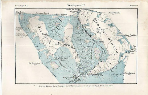 LAMINA ESPASA 17524: Plano del Glaciar Negro