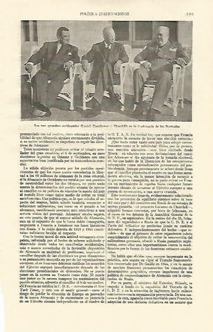 LAMINA ESPASA 22191: Laniel Eisenhower y Churchill en la Conferencia de las Bermudas