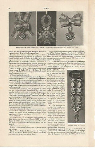 LAMINA ESPASA 10225: Real Orden de la Reina Maria Luisa