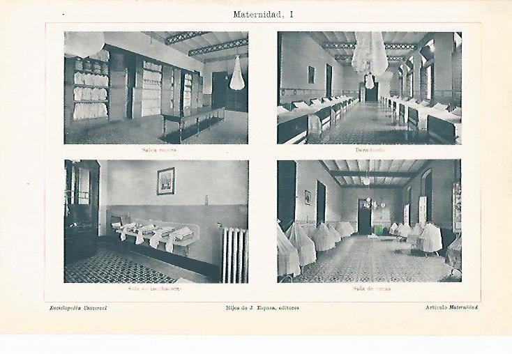 LAMINA ESPASA 1192: Salas de la Casa de Maternidad Barcelona
