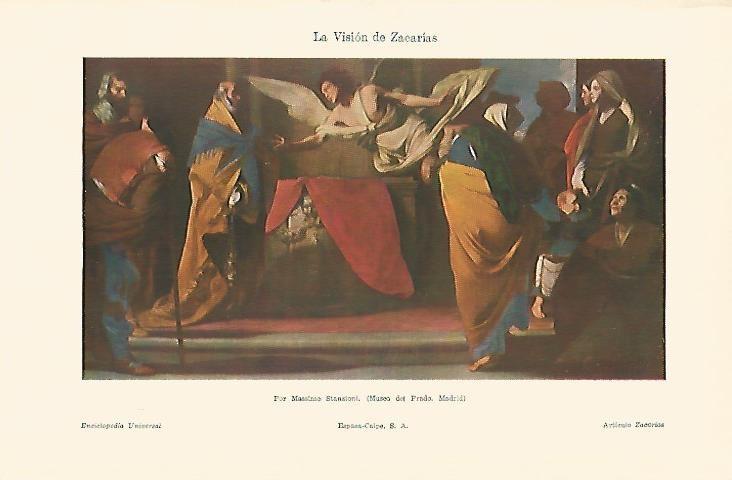LAMINA ESPASA 1625: La Vision de Zacarias de Massimo Stanzioni