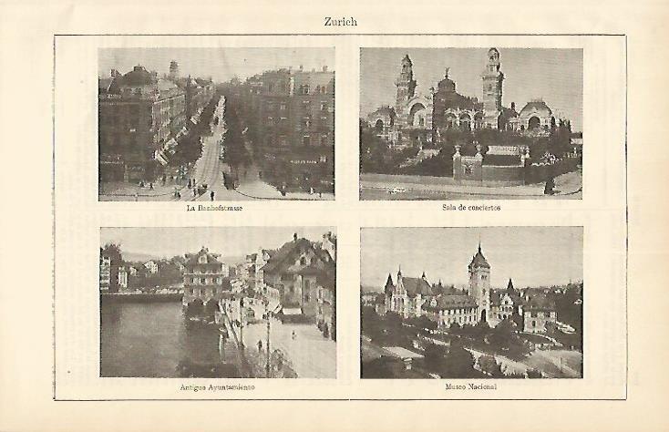 LAMINA ESPASA 1687: Vistas de Zurich Suiza