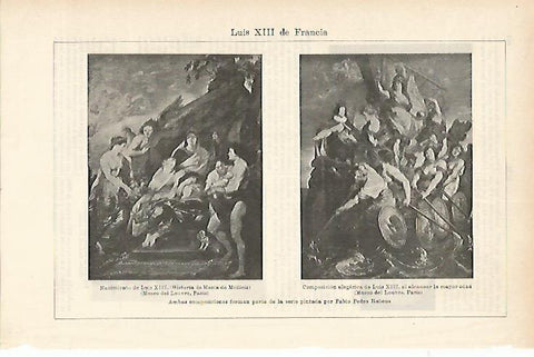 LAMINA ESPASA 1799: Cuadros de Rubens para Luis XIII de Francia