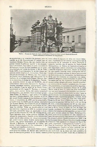 LAMINA ESPASA 11560: Fuente del Salto del Agua Mexico