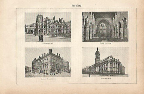 LAMINA ESPASA 11702: Vistas de Bradford Inglaterra