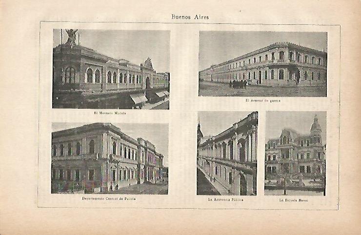 LAMINA ESPASA 11866: Edificios de Buenos Aires