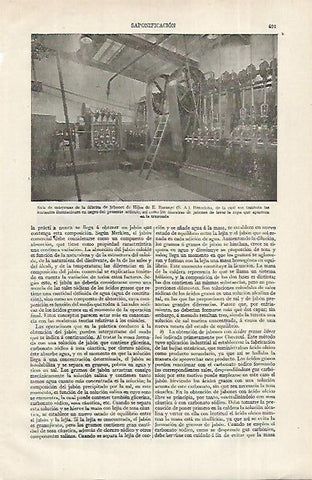 LAMINA ESPASA 12345: Sala de maquinas de la fabrica de jabones Hijos de E. Barange SA en Barcelona