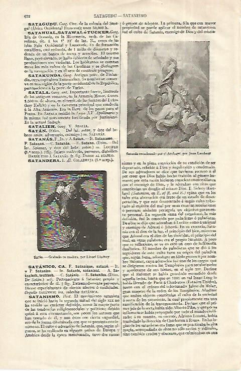 LAMINA ESPASA 12401: Satan grabado de Lindsay