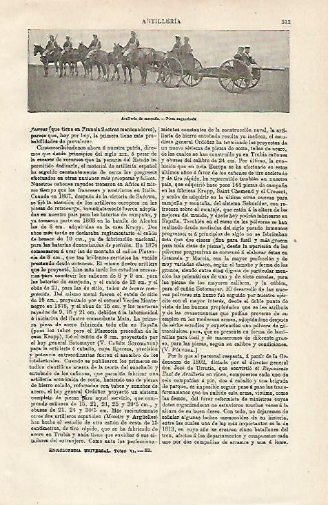 LAMINA ESPASA 12859: Artilleria de campaña