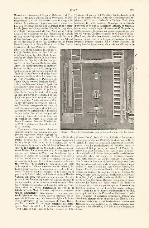 LAMINA ESPASA 14006: Museo de Criminologia en Roma