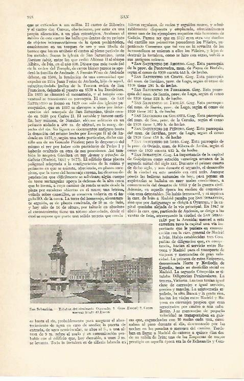 LAMINA ESPASA 14071: Estatua del almirante Oguendo en San Sebastian