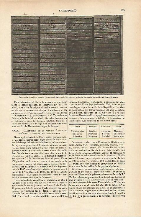 LAMINA ESPASA 14721: Calendario cinergetico aleman