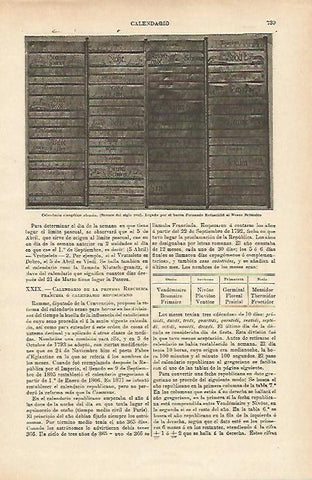 LAMINA ESPASA 14721: Calendario cinergetico aleman