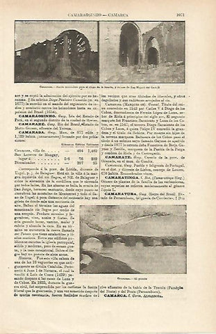 LAMINA ESPASA 14762:  Vistas de Camarasa Lleida