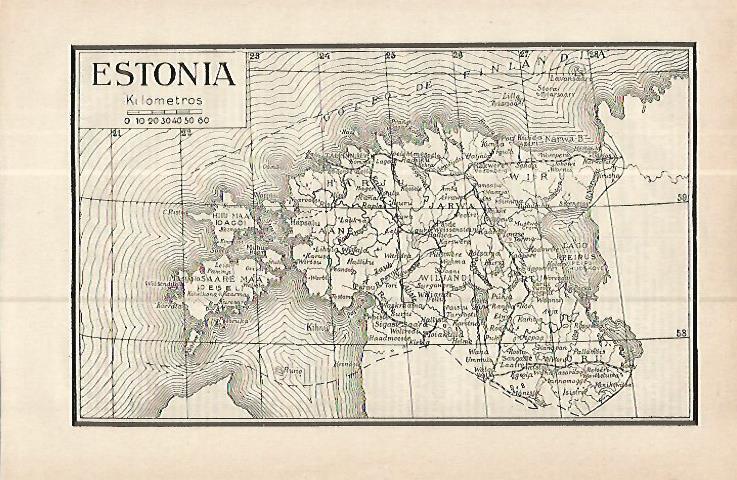 LAMINA ESPASA 16382: Mapa de Estonia