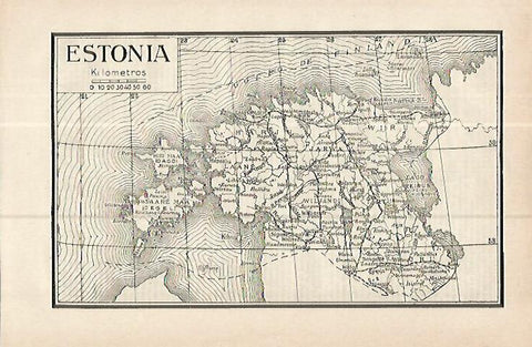 LAMINA ESPASA 16382: Mapa de Estonia