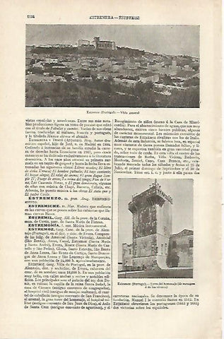 LAMINA ESPASA 16393: Vista de Estremoz Portugal