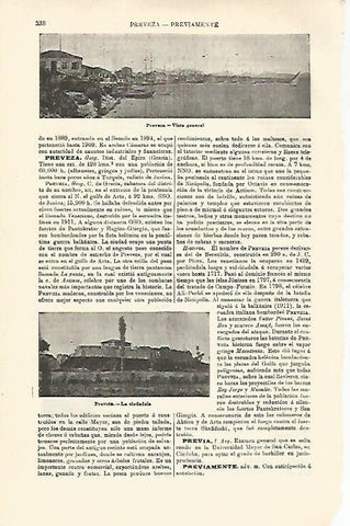 LAMINA ESPASA 16759: Vista de Preveza Grecia