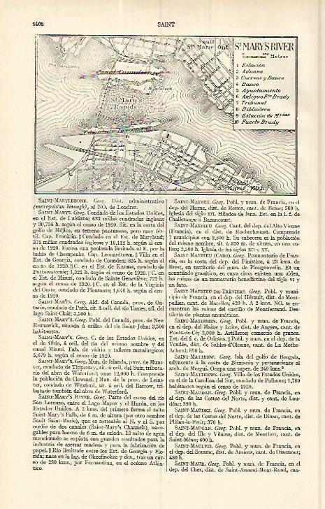 LAMINA ESPASA 17203: Plano de Saint Mary River