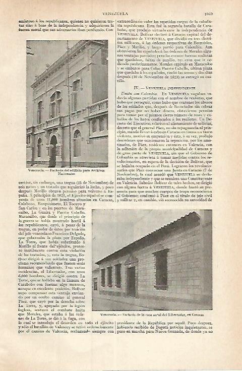 LAMINA ESPASA 17498: Archivos Nacionales de Venezuela