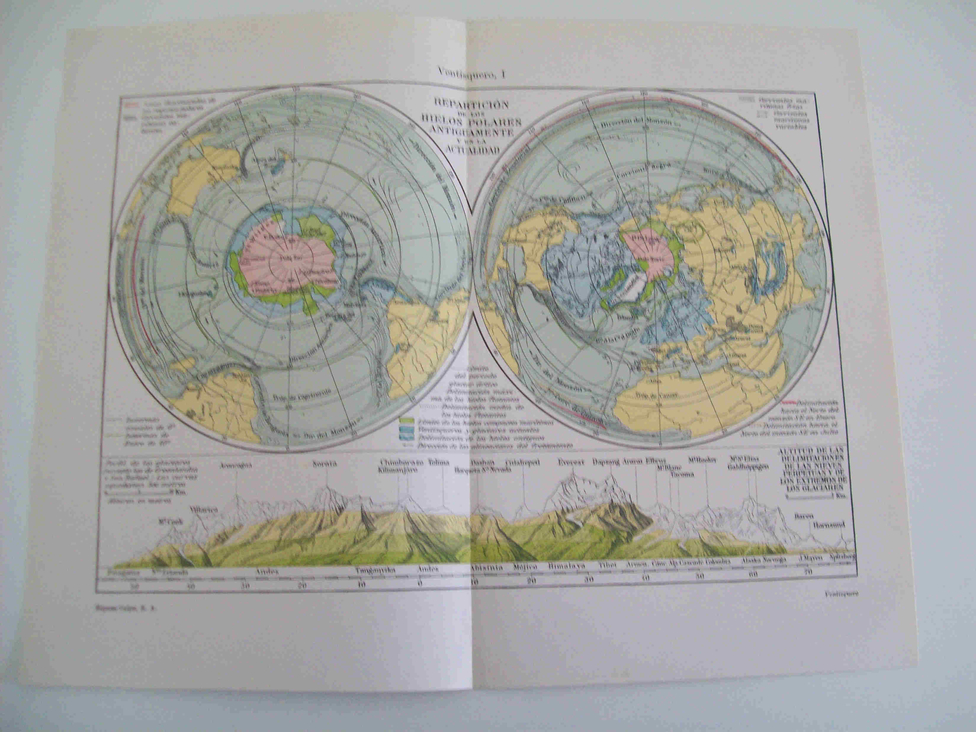 LAMINA ESPASA 17523: Mapa de los hielos polares